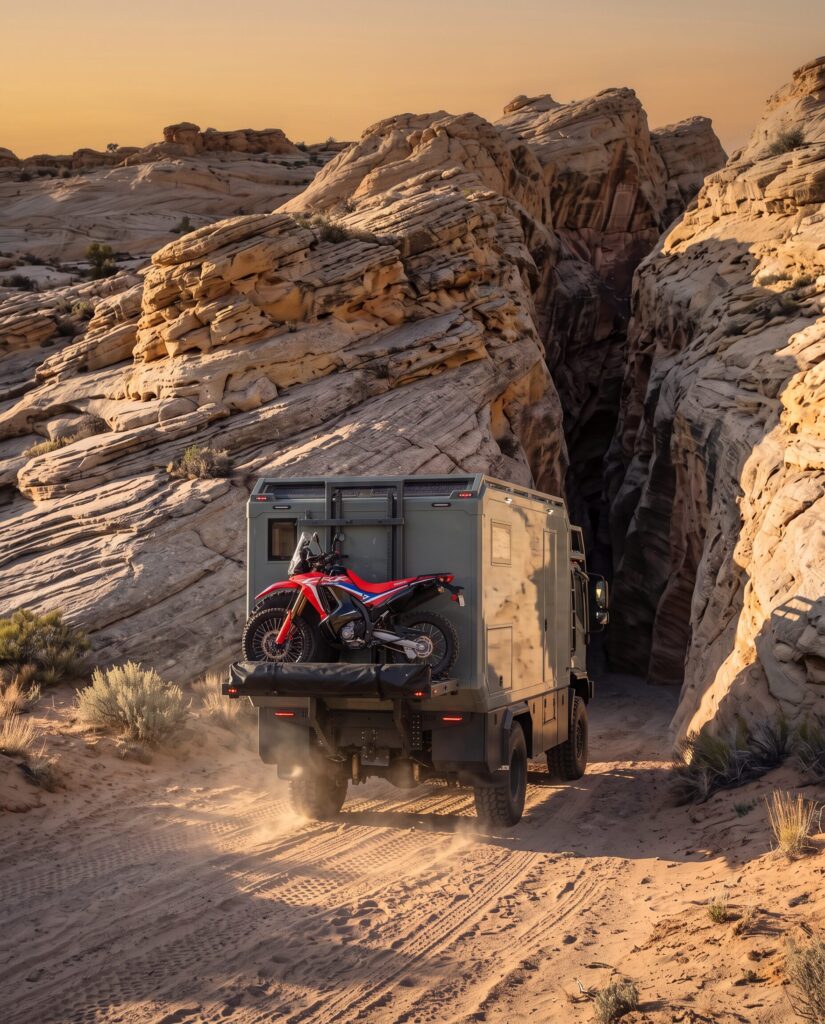 Expedition truck in the San Rafael Swell