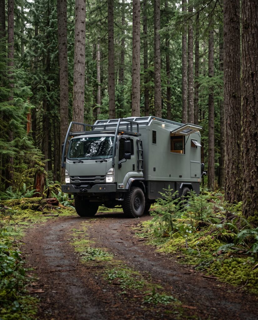 Expedition truck on the road